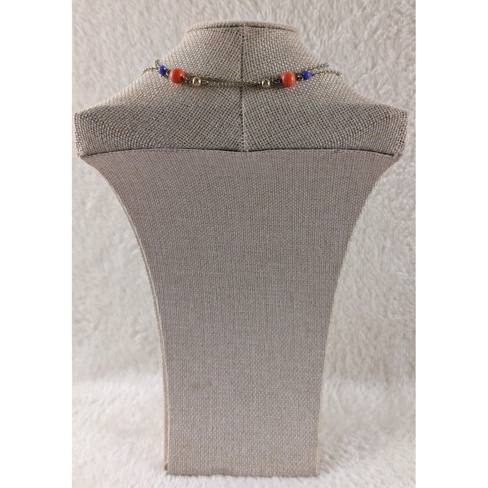 Gold-Tone Multi-Color Beaded Tassel Necklace – Long Layered Boho Statement - Picture 3 of 3